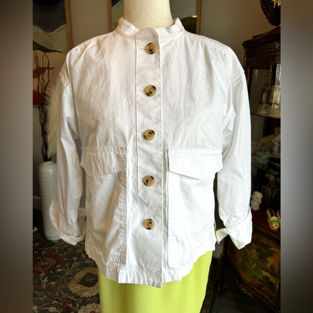 J Crew Cotton Mandarin Collar Jacket - Picture 9 of 12